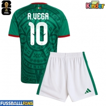 Mexiko Alexis Vega #10 Heimtrikotsatz Kinder WM 2026 Kurzarm (+ Kurze Hosen)